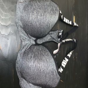 Pink racer back sport bra L